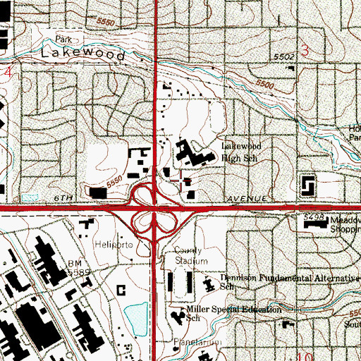Topographic Map of Colorado State Patrol Headquarters, CO