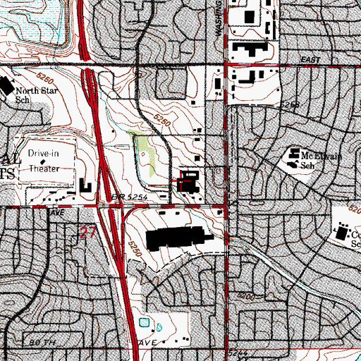 Topographic Map of Vibra Hospital of Denver, CO
