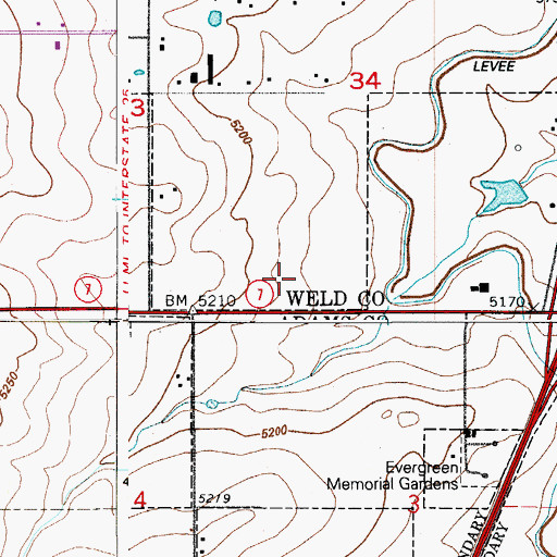 Topographic Map of Children's Hospital Colorado North Campus, CO