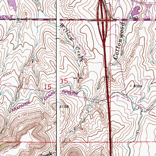 Topographic Map of Sky Ridge Medical Center, CO