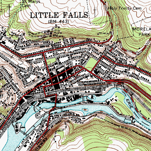 Topographic Map of Saint Joseph's Roman Catholic Church, NY