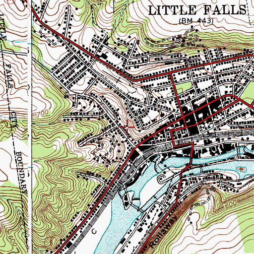 Topographic Map of Sacred Heart Polish Roman Catholic Church, NY