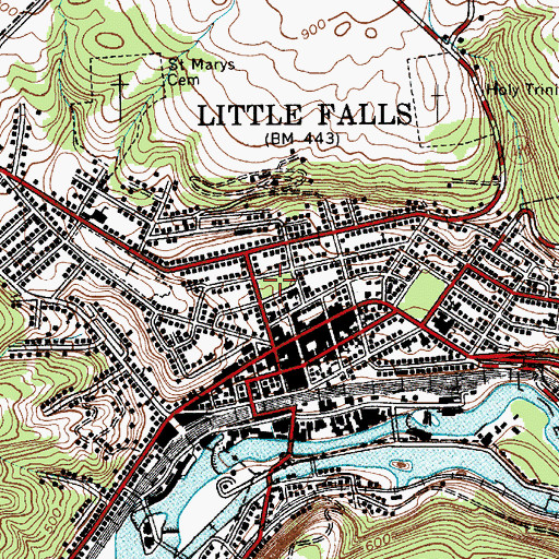 Topographic Map of Western Park, NY