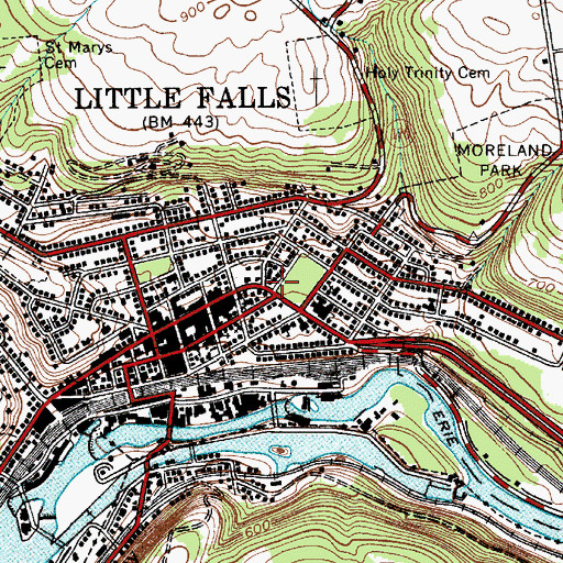 Topographic Map of Little Falls Public Library, NY