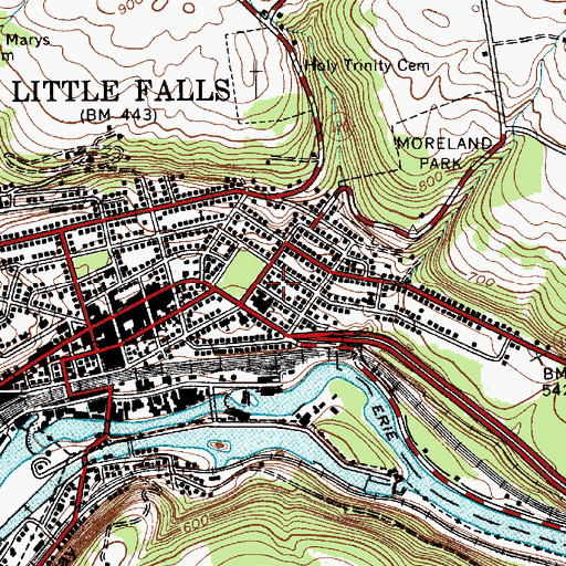 Topographic Map of Christ Evangelical Lutheran Church, NY