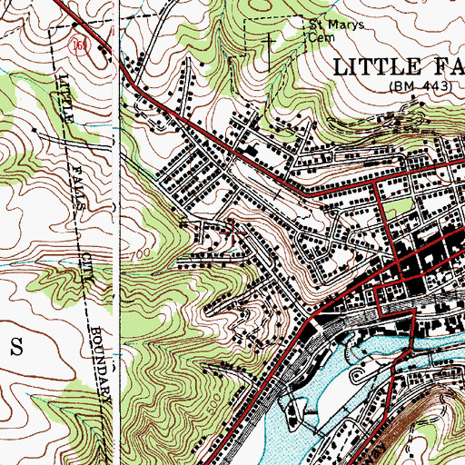 Topographic Map of Saint Nicholas Ukrainian Catholic Church, NY