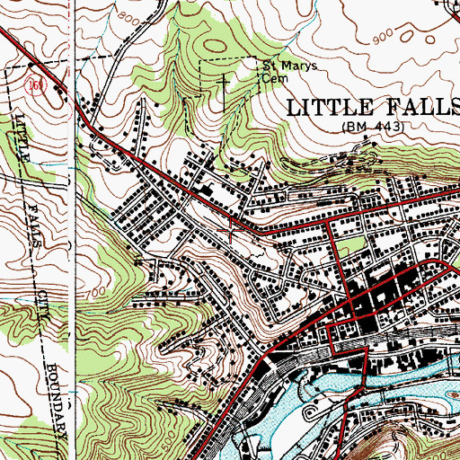 Topographic Map of City Cemetery, NY