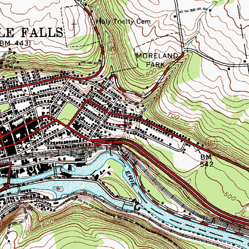 Topographic Map of Little Falls Hospital, NY