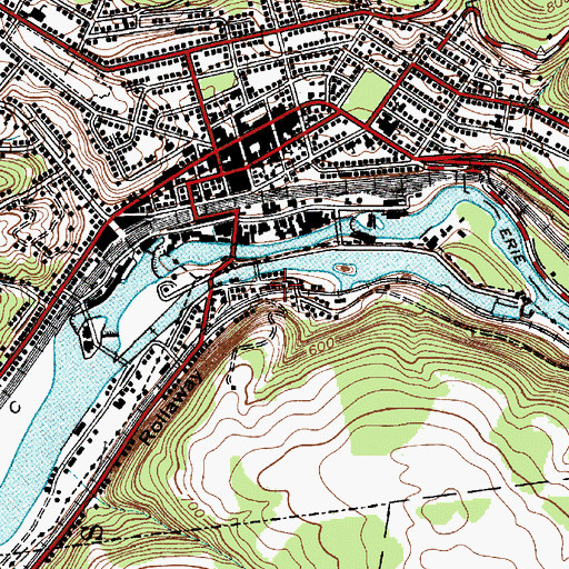 Topographic Map of Holy Trinity Lutheran Church, NY