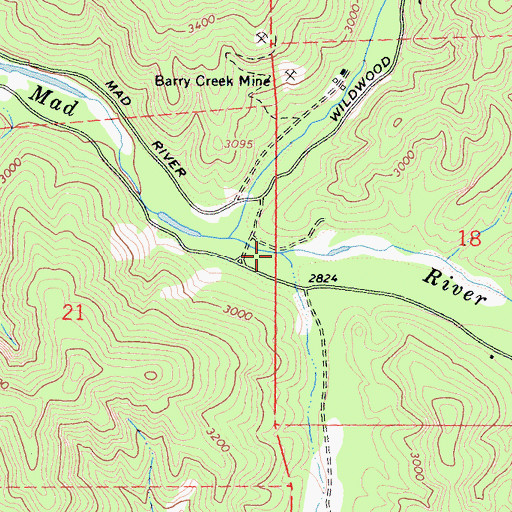 Topographic Map of Van Horn Creek, CA