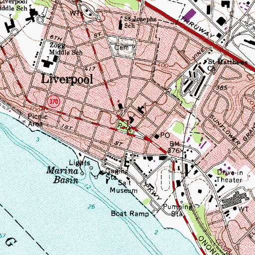 Topographic Map of Johnson Park, NY