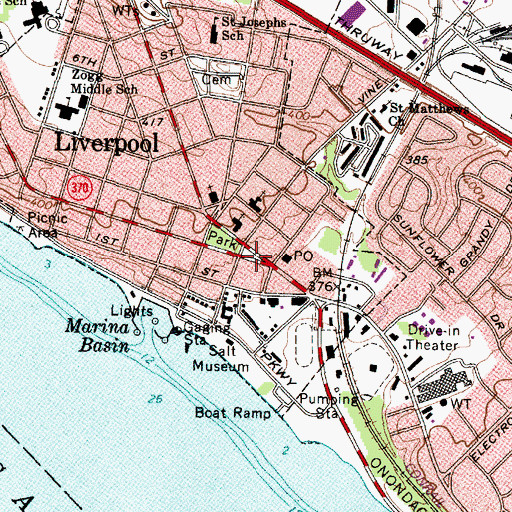 Topographic Map of Lamb Park, NY