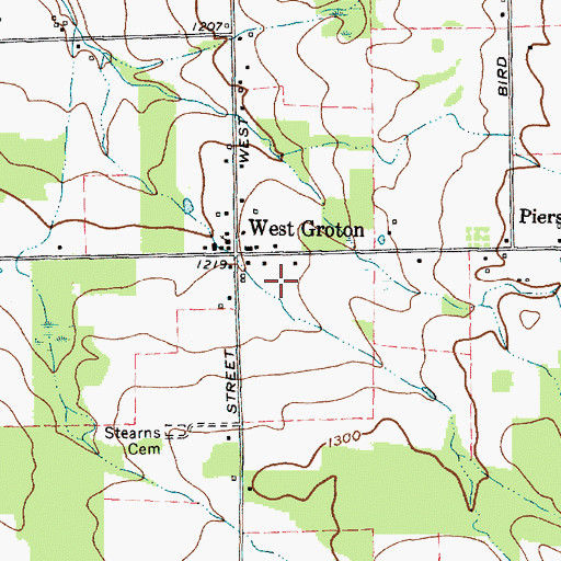 Topographic Map of School Number 1 (historical), NY
