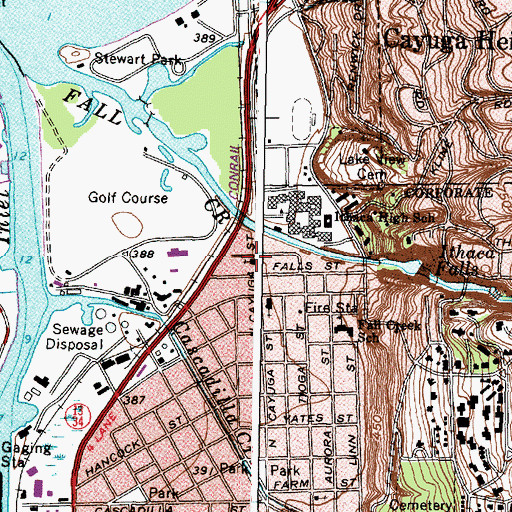 Topographic Map of Church of Christ, NY