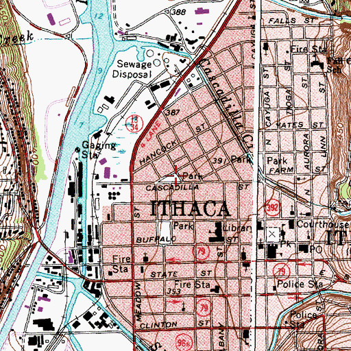 Topographic Map of Conway Park, NY