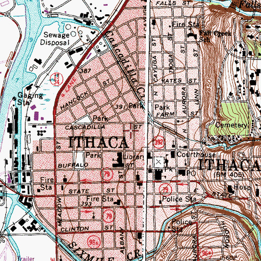 Topographic Map of Calvary Baptist Church, NY
