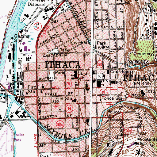 Topographic Map of Frank David Boynton Junior High School, NY