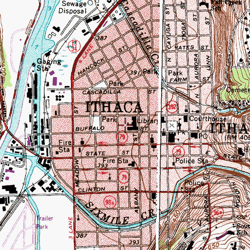 Topographic Map of Immaculate Conception Parochial Roman Catholic School, NY