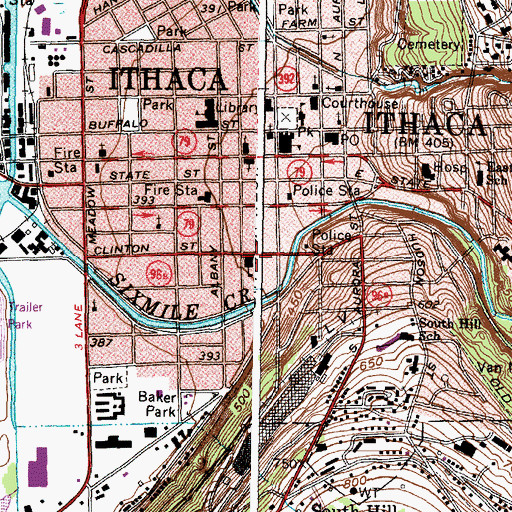 Topographic Map of Henry Saint Johns School, NY