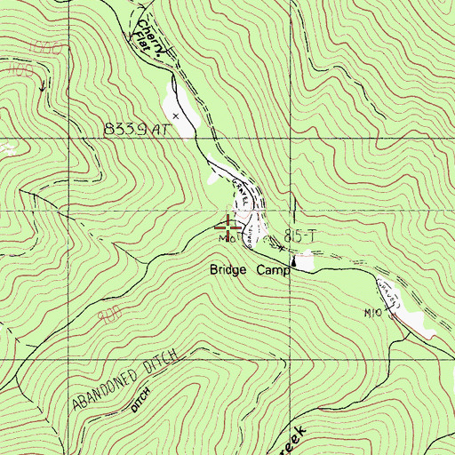 Topographic Map of Van Matre Creek, CA