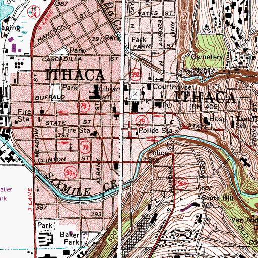 Topographic Map of State Theatre, NY