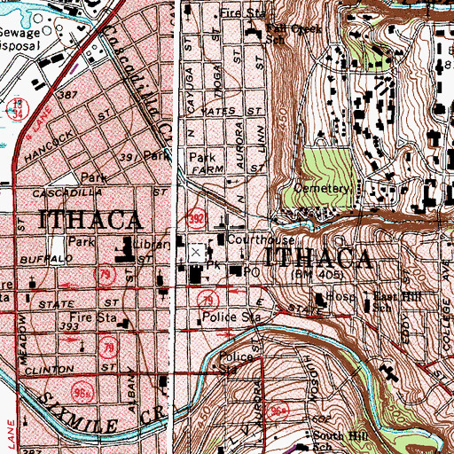 Topographic Map of Temple Beth-El, NY