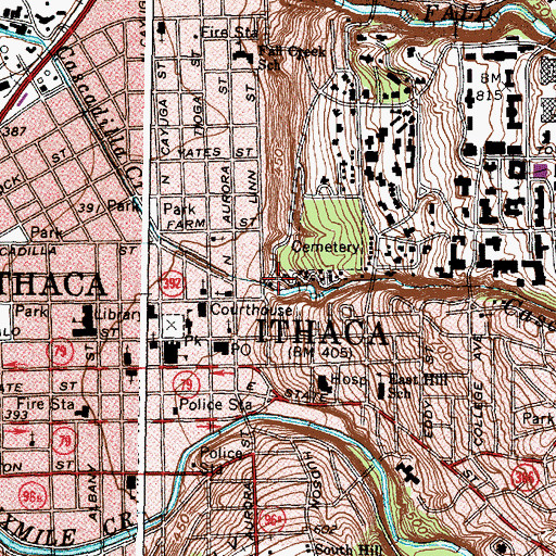 Topographic Map of First Church of Christ Scientist, NY