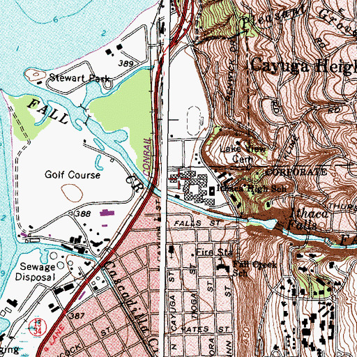 Topographic Map of Claude L Kulp Hall, NY