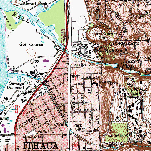 Topographic Map of Tabernacle Baptist Church, NY
