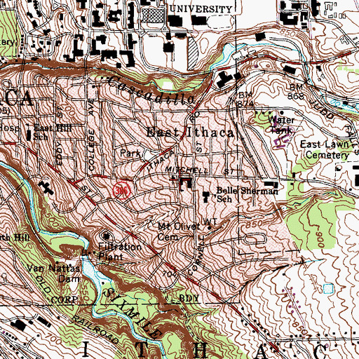 Topographic Map of The Church of Jesus Christ of Latter Day Saints, NY