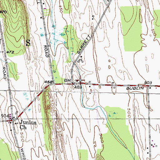 Topographic Map of School Number 7 (historical), NY