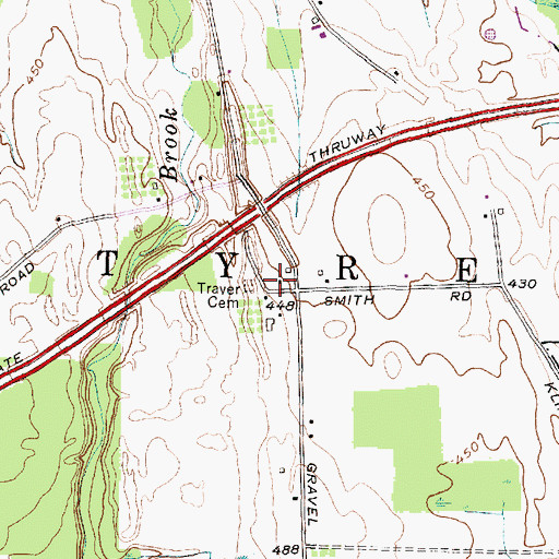 Topographic Map of School Number 1 (historical), NY