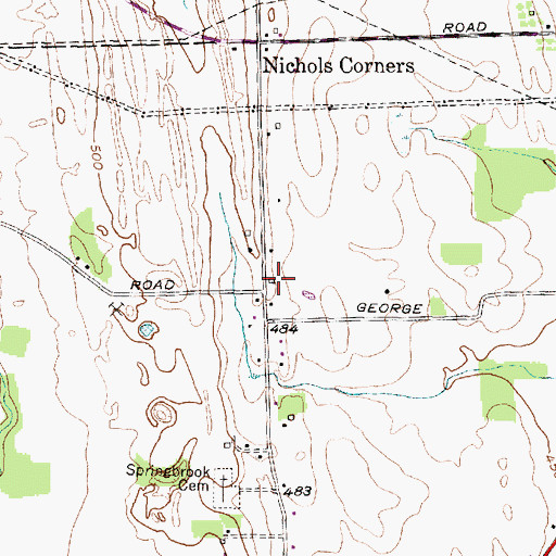 Topographic Map of School Number 2 (historical), NY