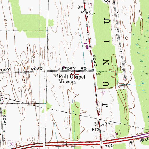 Topographic Map of School Number 6 (historical), NY