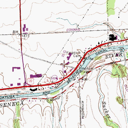 Topographic Map of School Number 7 (historical), NY