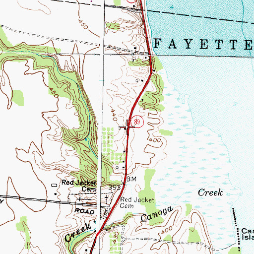 Topographic Map of School Number 3 (historical), NY