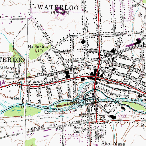 Topographic Map of Lafayette Park, NY