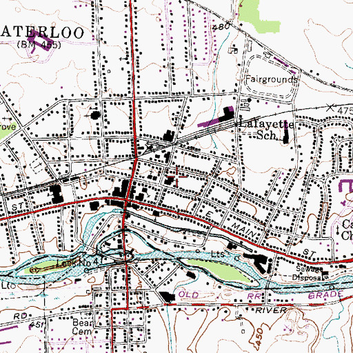 Topographic Map of Saint Pauls Episcopal Church, NY