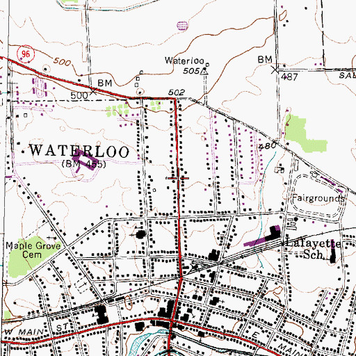 Topographic Map of Wesleyan Methodist Church, NY