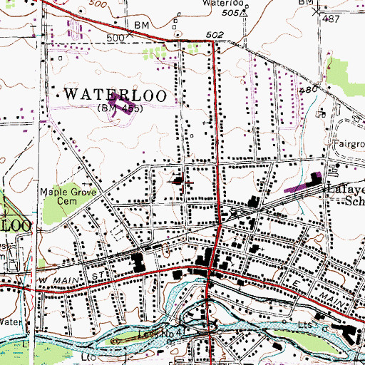 Topographic Map of Saint Mary's Roman Catholic Church, NY