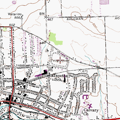 Topographic Map of Seneca County Agricultural Society Fair Grounds, NY