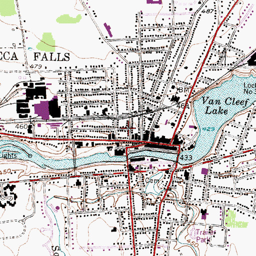 Topographic Map of Calvary Lutheran Church, NY