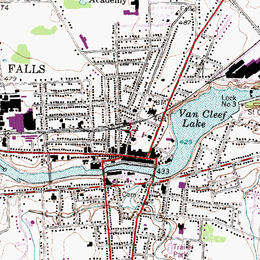 Topographic Map of Memorial Congregational Church, NY
