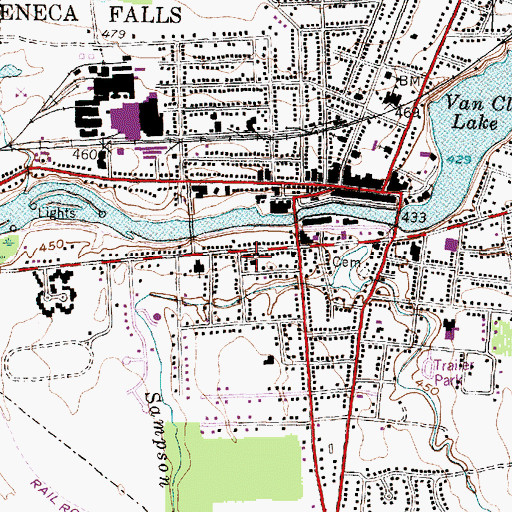 Topographic Map of Saint Patrick's Parochial School, NY