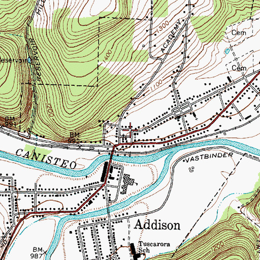Topographic Map of Wombaugh Square, NY