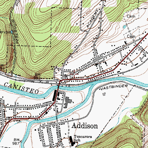 Topographic Map of First Presbyterian Church, NY