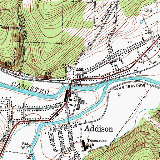 Topographic Map of First Methodist Church, NY