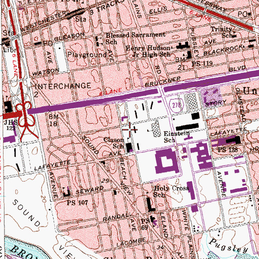 Topographic Map of Story Playground, NY