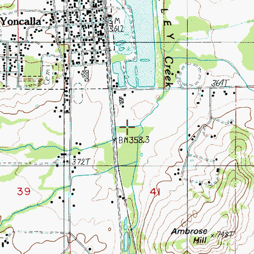 Topographic Map of McDaniel Creek, OR