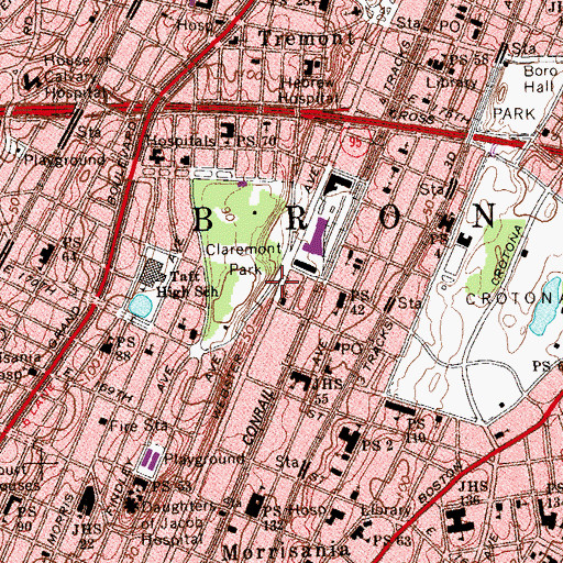 Topographic Map of Michel Triangle, NY